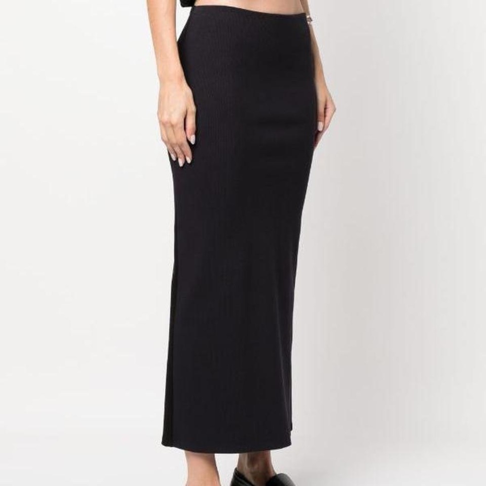 Gauchère high-waisted side-slit skirt